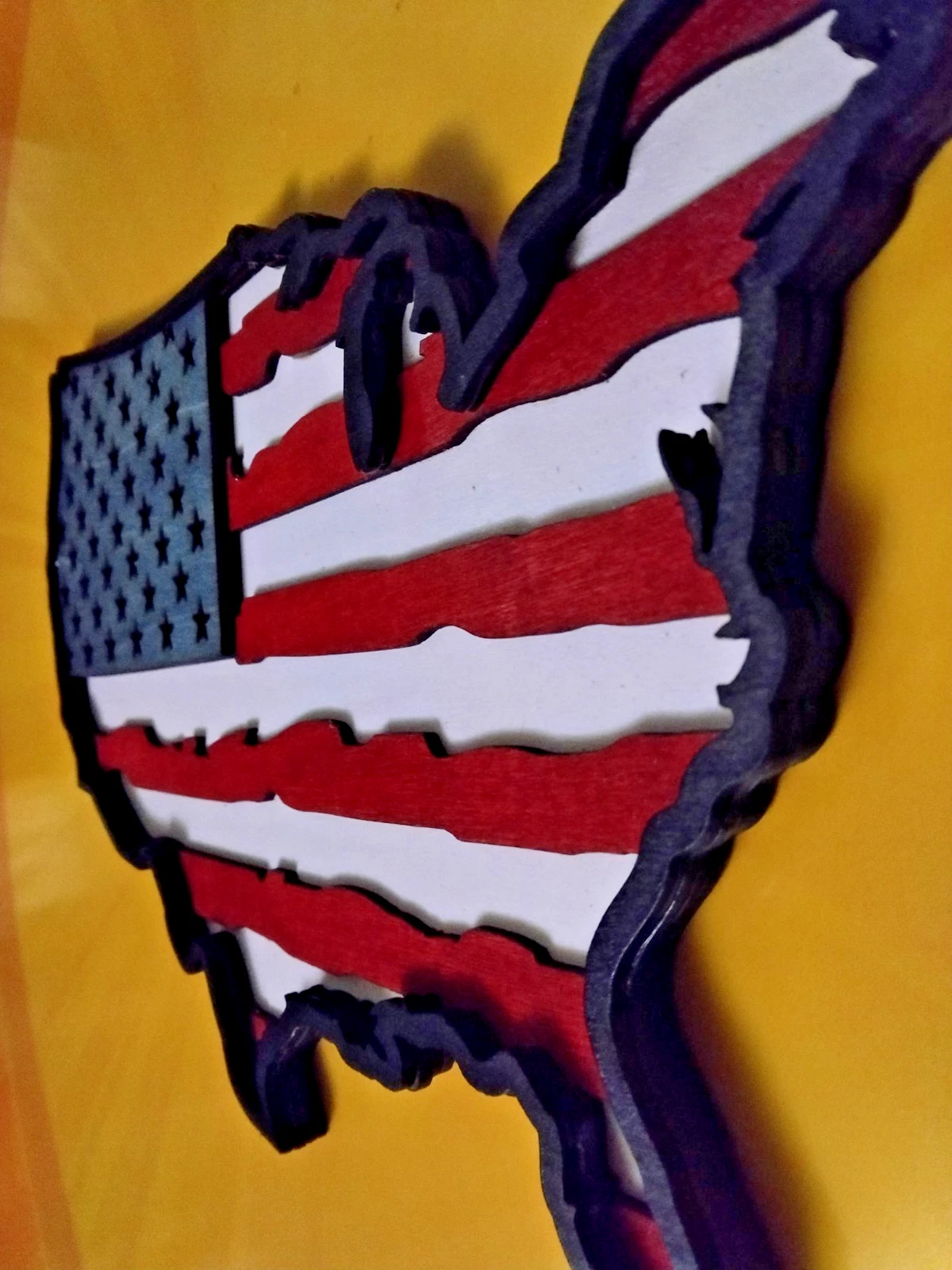 American Flag 4 Layer Laser Woodart post thumbnail image